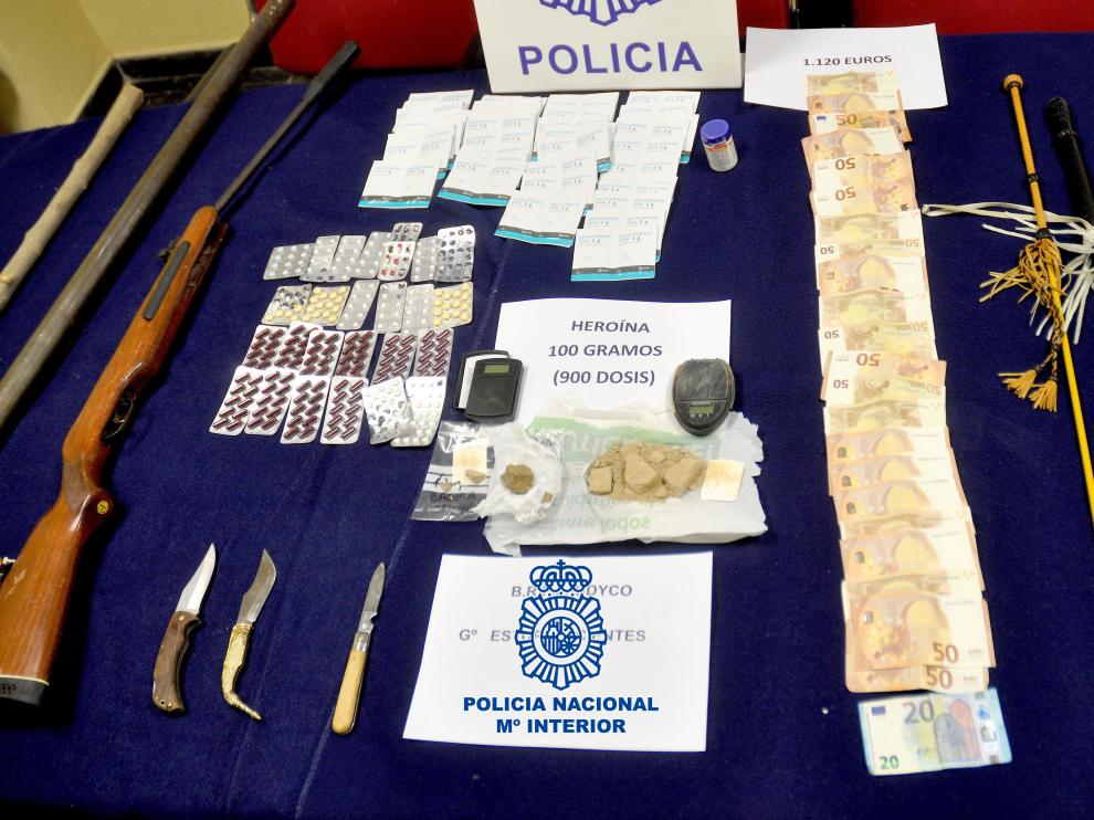 Material incautado por la Policía Nacional