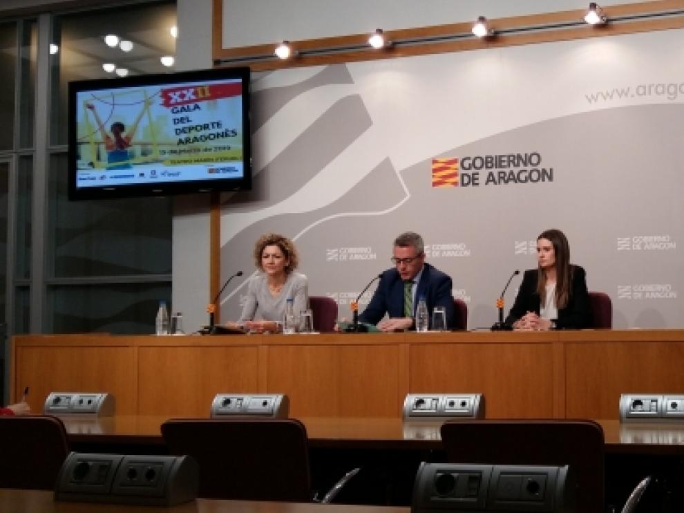 Presentación de la gala de los premios del Deporte del Gobierno de Aragón.