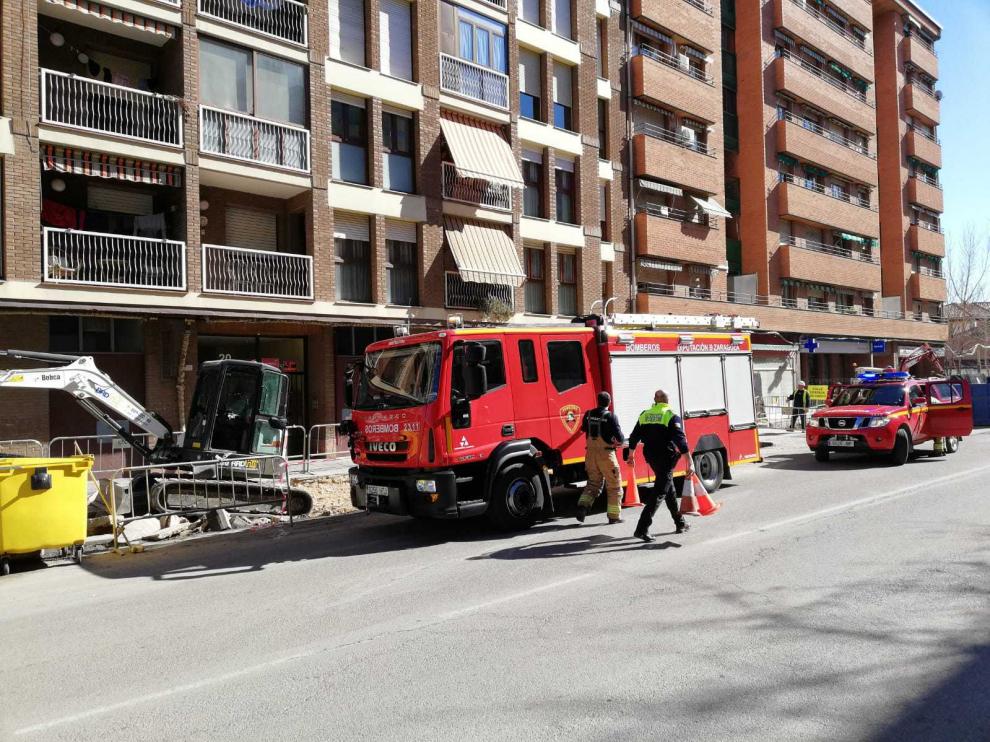 Escape de gas en el paseo Ramón y Cajal de Calatayud
