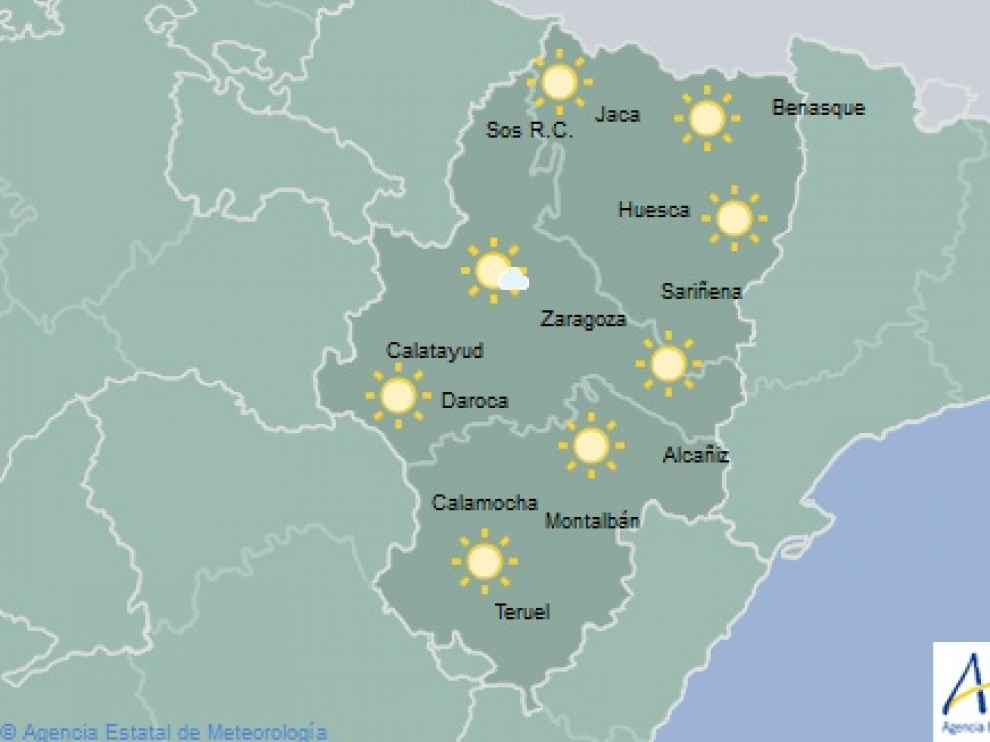 El tiempo en Aragón este miércoles, 13 de febrero.