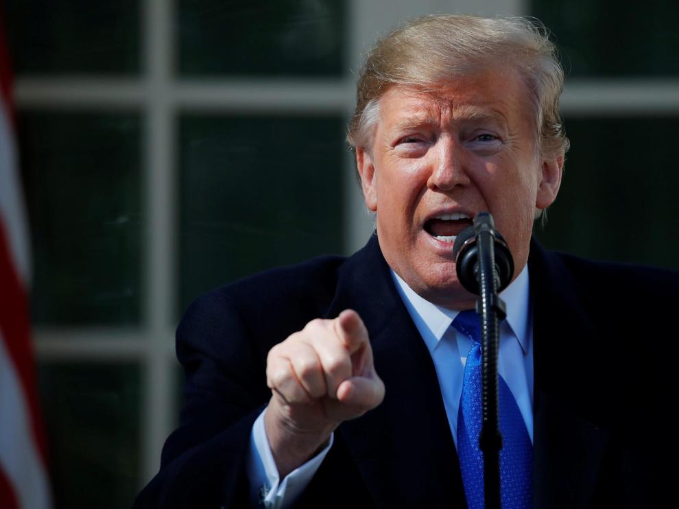 Donald Trump, en su declaración ante los periodistas en la Casa Blanca.