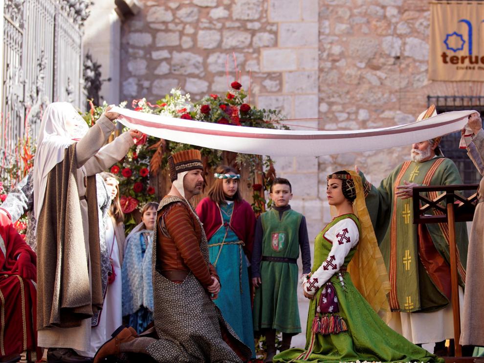 Representación de la boda entre Isabel de Segura y Don Pedro de Azagra.