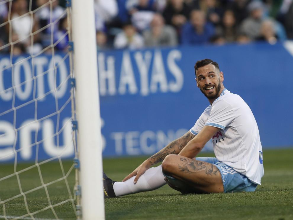 Álvaro Vázquez, durante el RealZaragoza-Albacete de la pasada jornada.