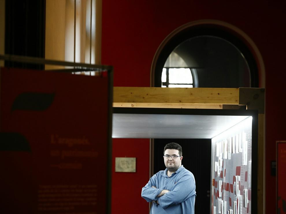 Ignacio Pantoja, este lunes en el Paraninfo Univeristario, en Zaragoza