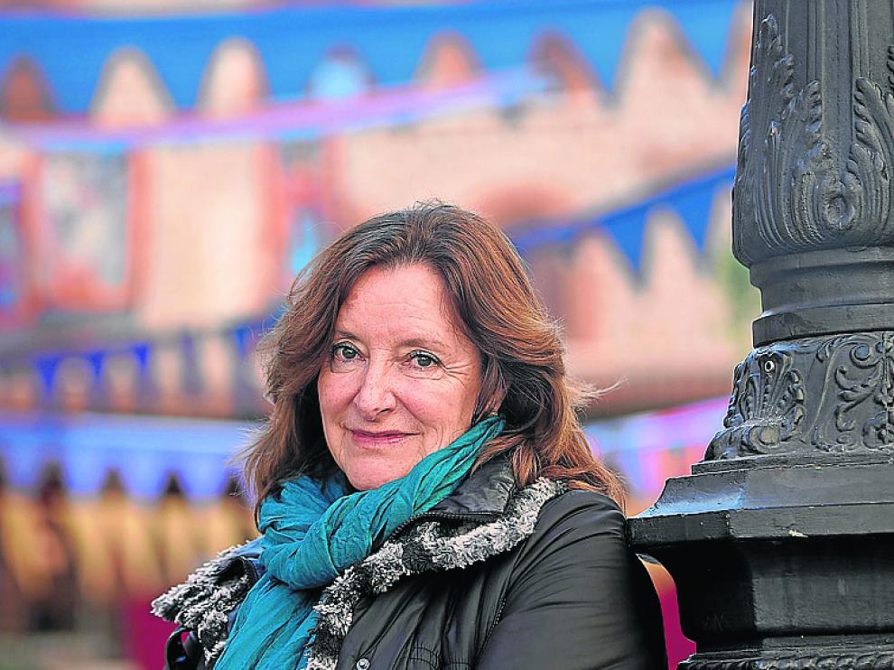Raquel Esteban, en la plaza de la Catedral, escenario de las Bodas