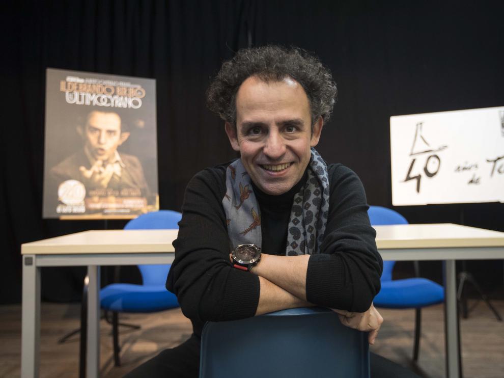 Alberto Castrillo-Ferrer, en la presentación de 'Ildebrando Biribó' esta mañana.