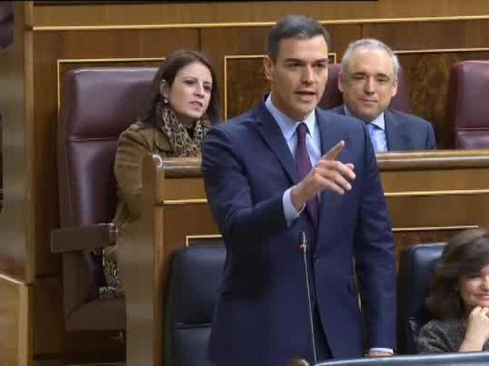 Pedro Sánchez en el Congreso de los Diputados.