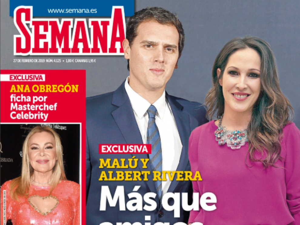 Albert Rivera y Malú podrían haber comenzado una relación, según publica la revista Semana.