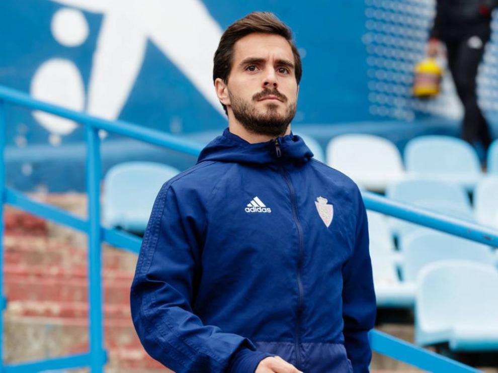 Javi Ros, en La Romareda este miércoles.