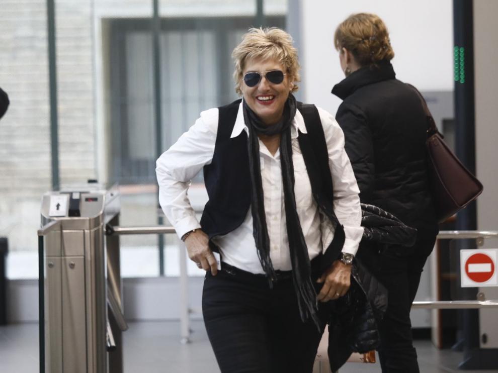 María Victoria Pinilla, en la Audiencia Provincial de Zaragoza este miércoles