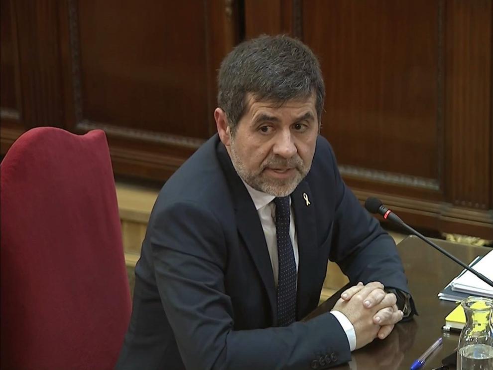 El expresidente de ANC Jordi Sànchez, en el juicio del 'procés'.
