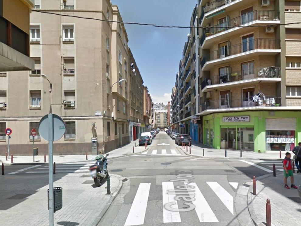 La confluencia de las calles de Ávila y Burgos, donde se ha producido el accidente esta mañana.