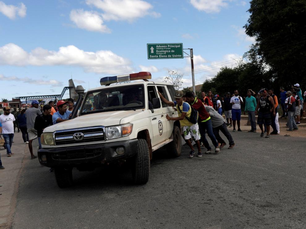 Enfrentamiento en la frontera de Venezuela con Brasil.