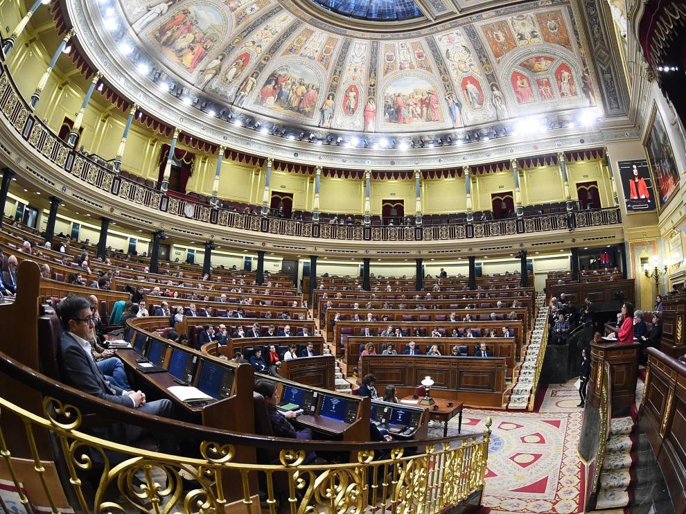 Vista del hemiciclo del Congreso de los Diputados.