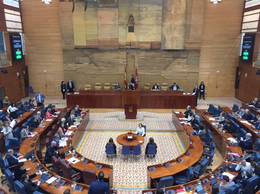 Pleno en la Asamblea de Madrid