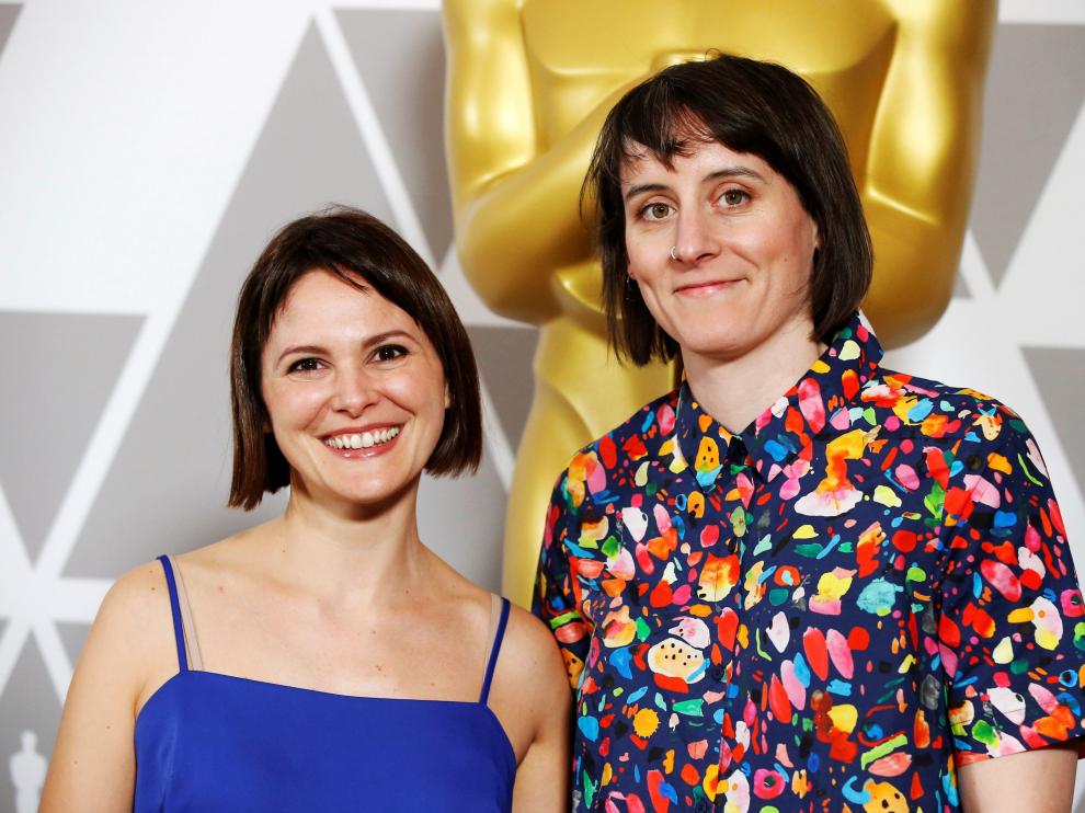 Nuria González Blanco, junto a Louise Bagnall.