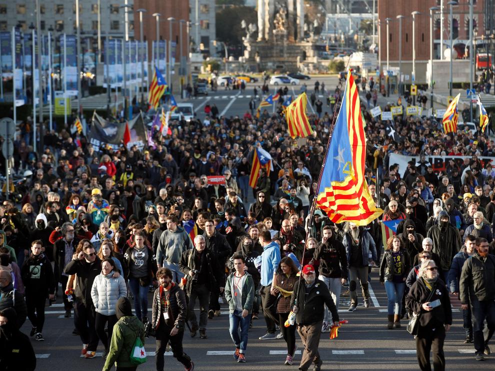 Protestas de los CDR por la presencia del Rey en Barcelona