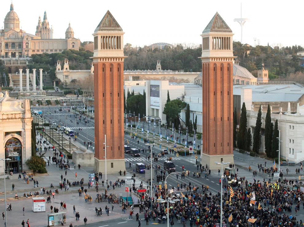 Protestas de los CDR por la presencia del Rey en Barcelona