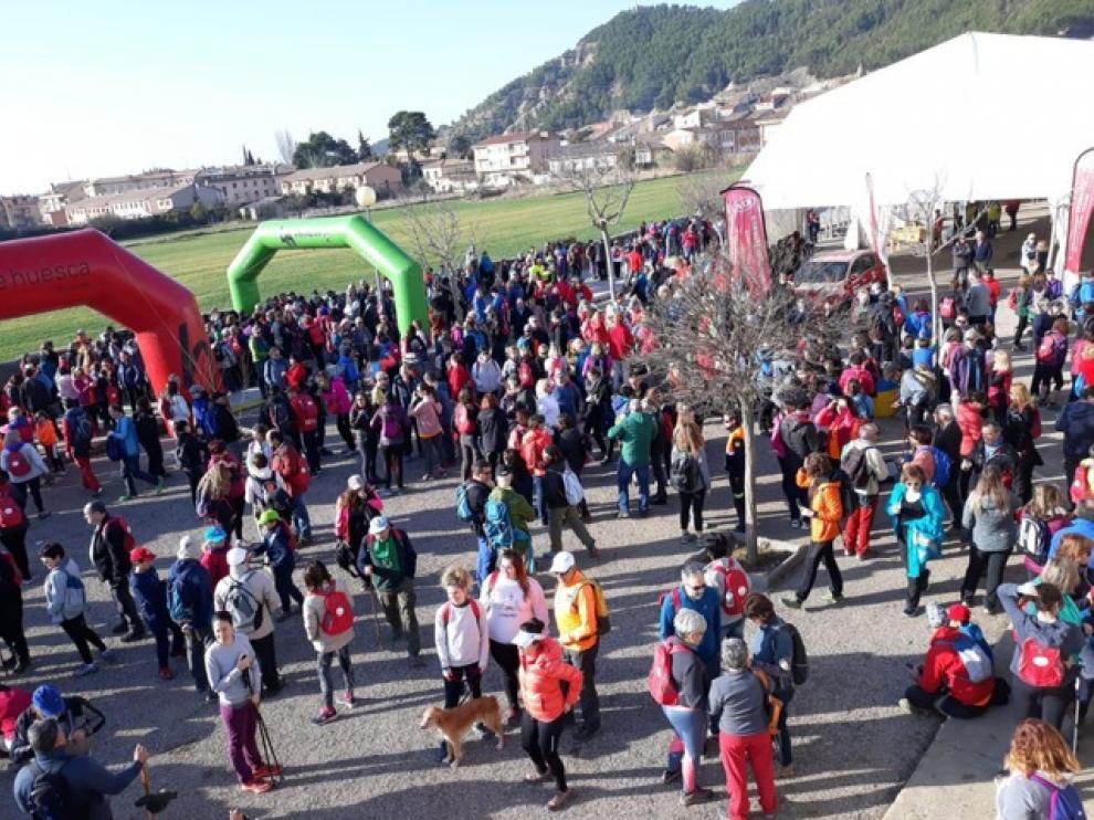 La andada popular tenía salida y llegada en Ayerbe