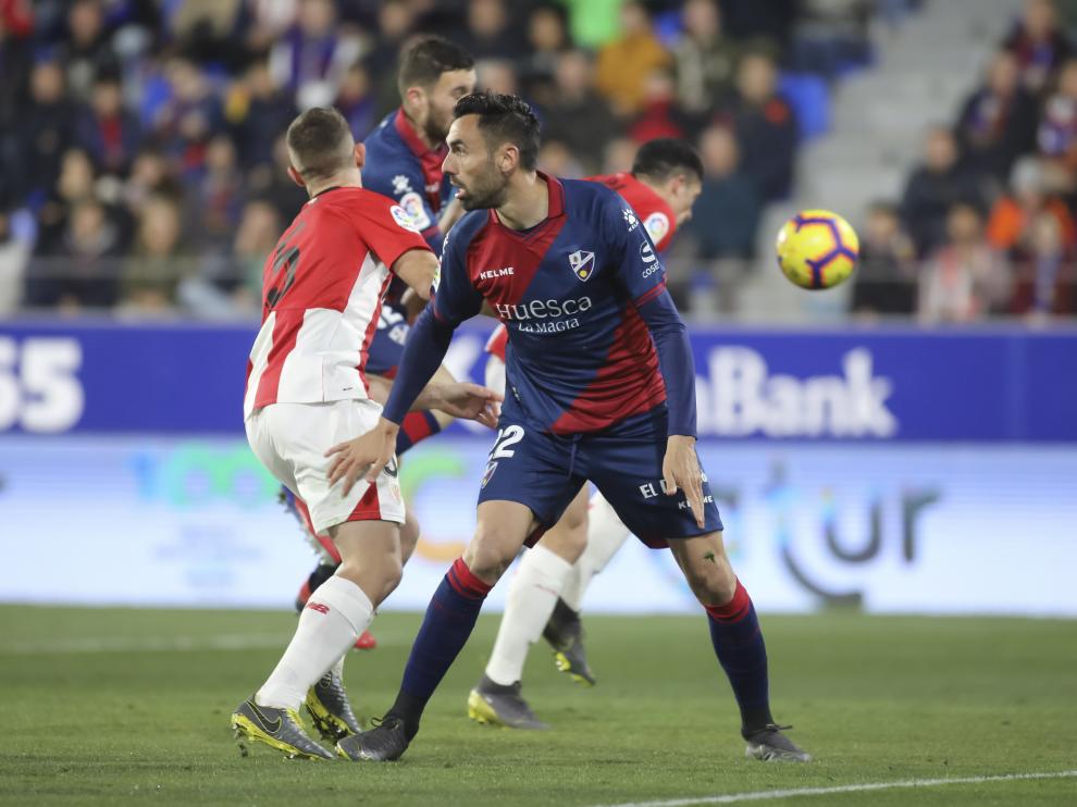 Enric Gallego, durante el partido frente al Athletic de Bilbao.
