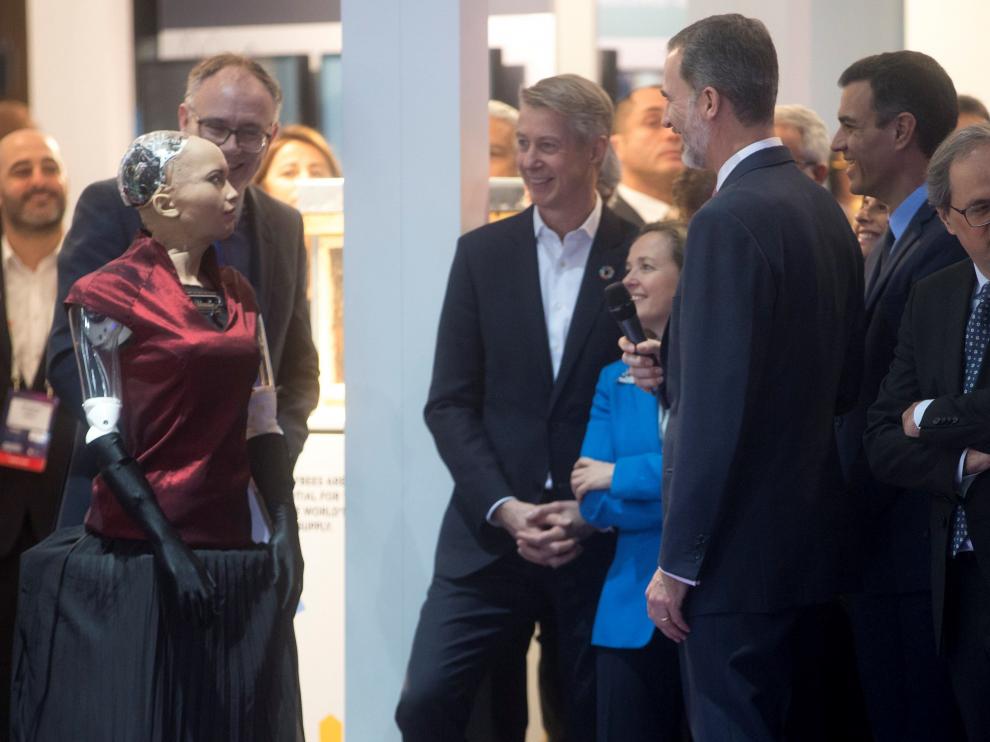 Un momento de la inauguración del Mobile World Congress.
