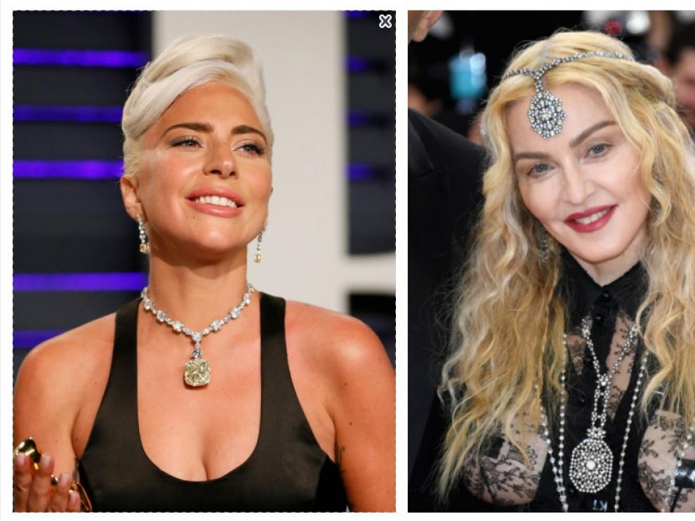 Lady Gaga y Madonna, dos estrellas que aparecen más unidas que nunca.