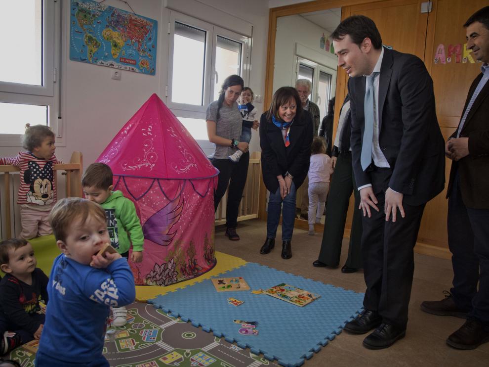 Un momento de la visita a la escuela infantil de Villarreal.
