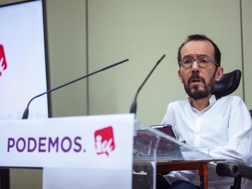 El secretario de Organización de Podemos, Pablo Echenique.