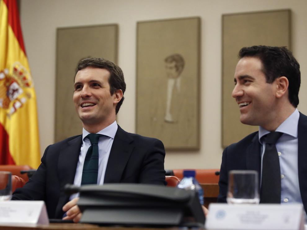 Teodoro García Egea y Pablo Casado.