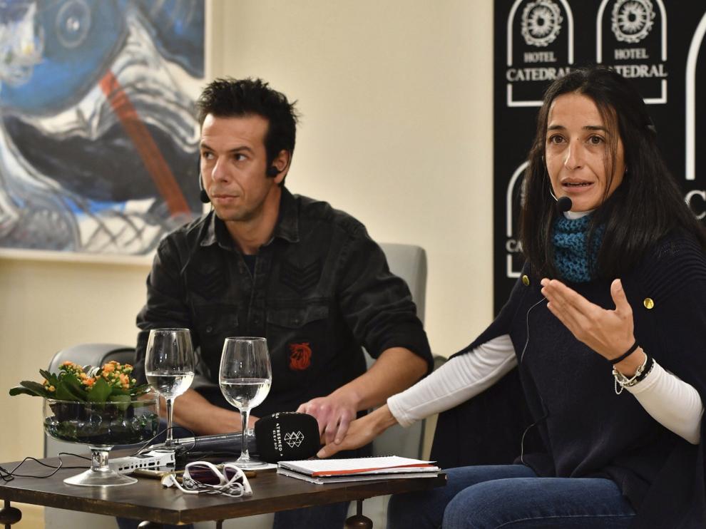 Los padres de Gabriel Cruz, este miércoles en una rueda de prensa.