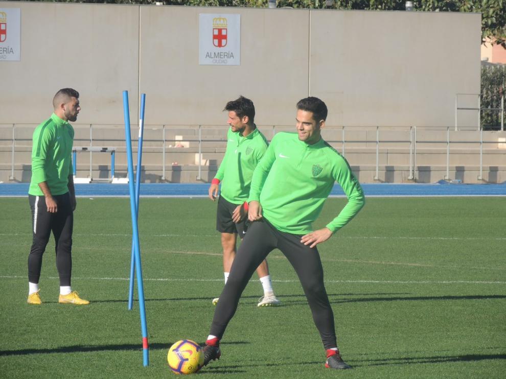 Fran Rodríguez en un entrenamiento tras su recuperación.