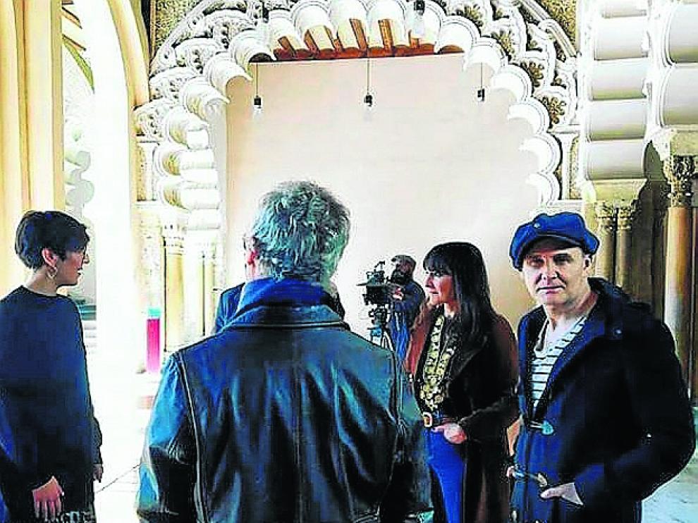 Violeta Barba y Amaral en la Aljafería.