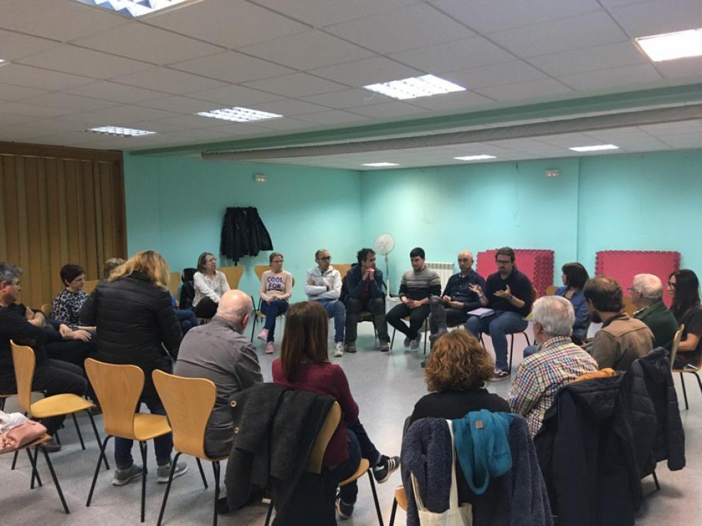 Asamblea preelectoral de Podemos en Teruel.