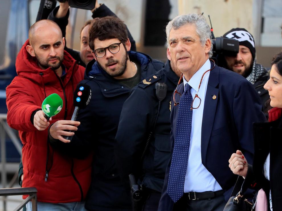 Ángel María Villar, a su llegada a la Audiencia Nacional.