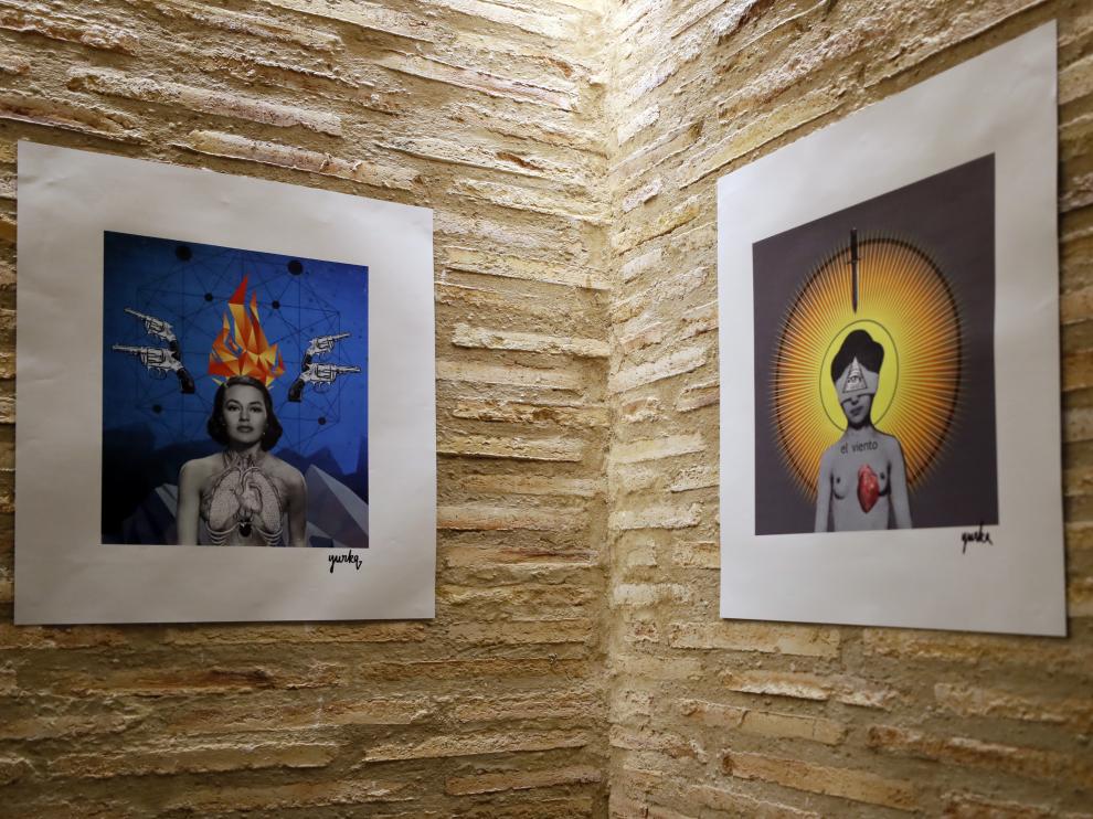 Dos de los 'collage digitales' que se exponen en la muestra.