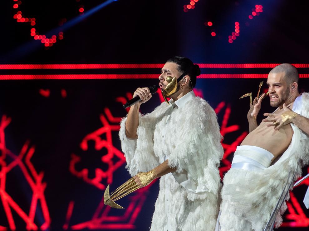 Portimao (Portugal), 02/03/2019.- Portuguese singer and winner Conan Osiris (L) performs during the Portuguese national selection show, the Festival da Cancao, for the 64th annual Eurovision Song Contest (ESC), in Portimao, in the Algarve, Portugal, 02 March 2019 (issued 03 March 2019). Osiris was chosen to represent to Portugal with his song 'Telemoveis' (Mobile phones) in the ESC 2019 that will be held in Tel Aviv, Israel from 14 to 18 May. EFE/EPA/PEDRO PINA Conan Osiris to represent Portugal at Eurovision 2019