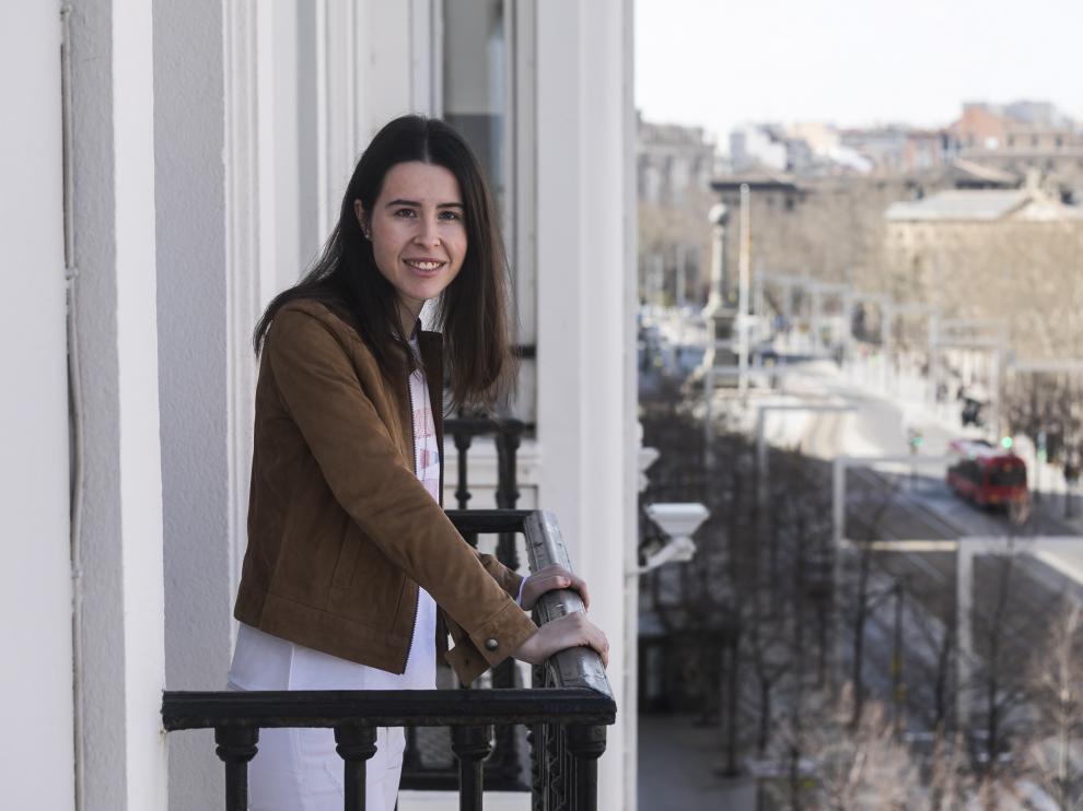 Beatriz Sánchez, estudiante de Ingeniería, ayer, en la redacción del Heraldo.