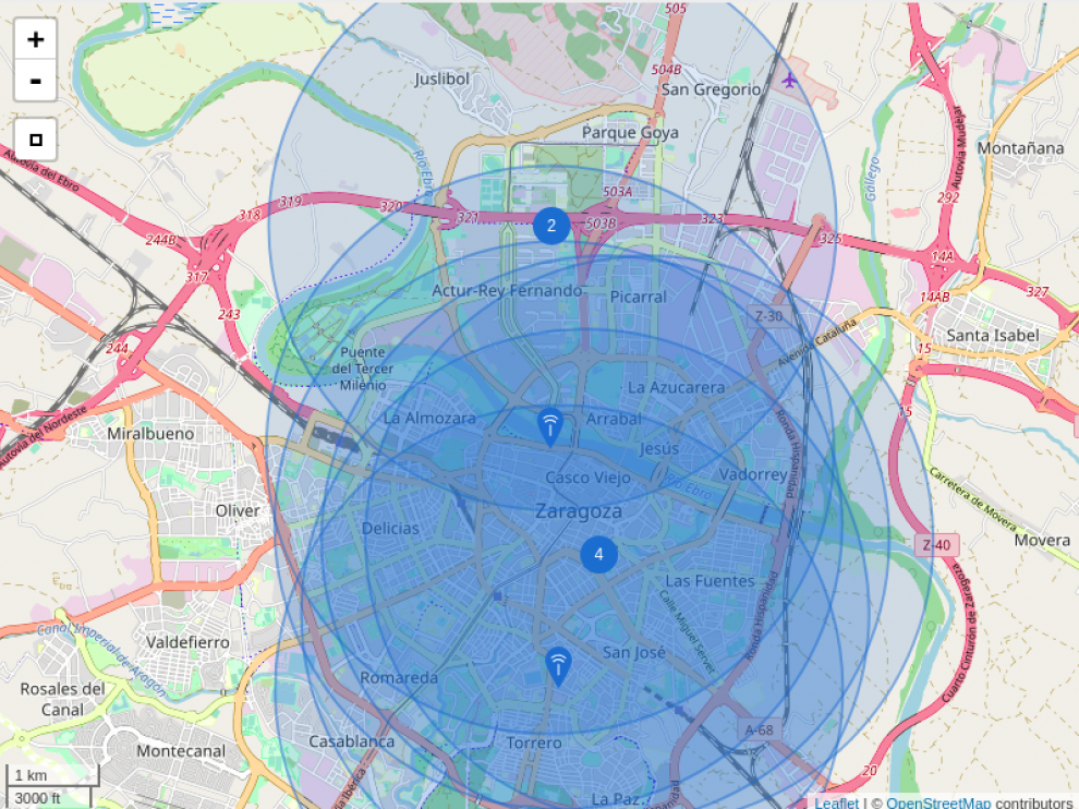 Las casetas están sensorizadas y conectadas a TTN Zaragoza