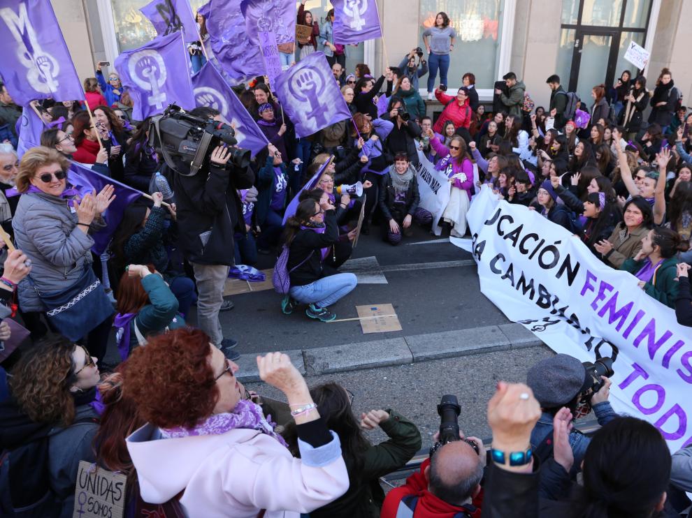 Manifestación de estudiantes el 8M