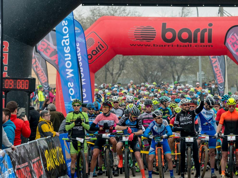 Una imagen de la Vuelta Aragón BTT.