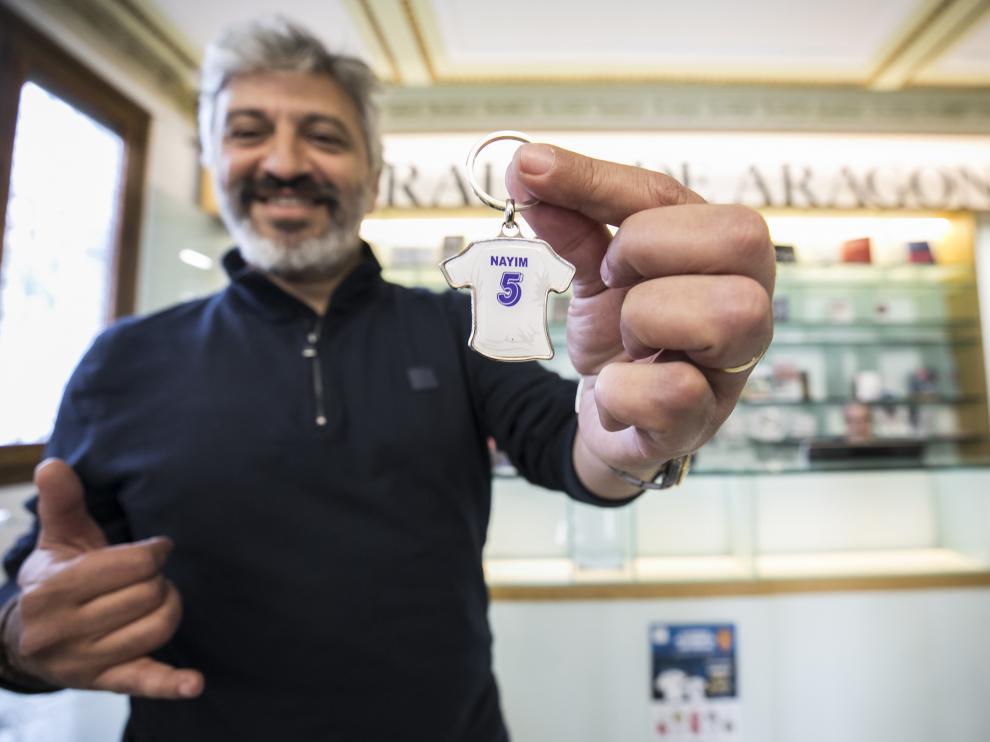 Nayim, exjugador del Real Zaragoza, visita HERALDO DE ARAGÓN.