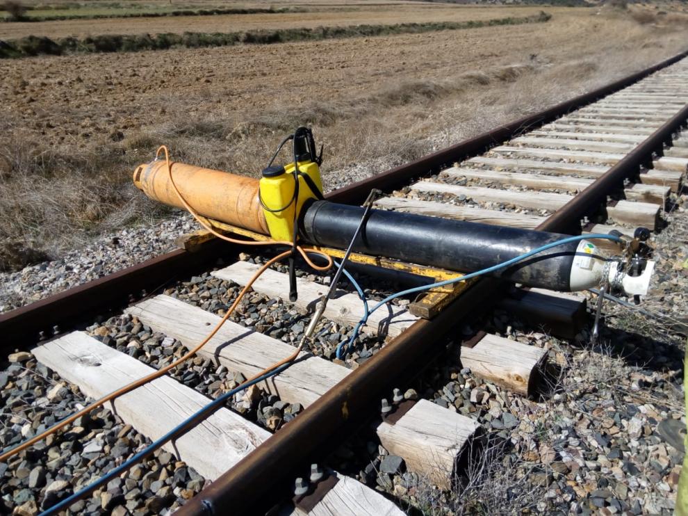 Levantamiento del antiguo tren de Ojos Negros.