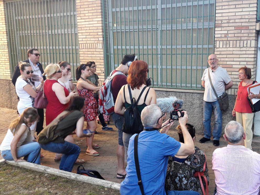Rodaje del documental que protagonizan los vecinos de Torrero