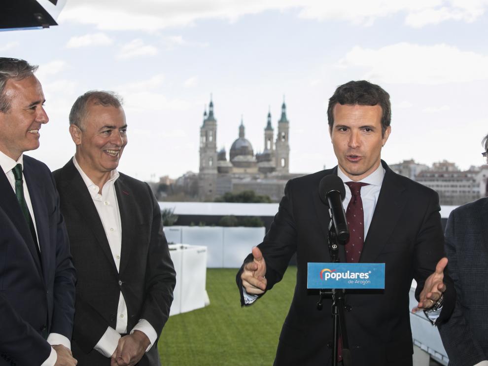 Casdo, en su visita a Zaragoza.