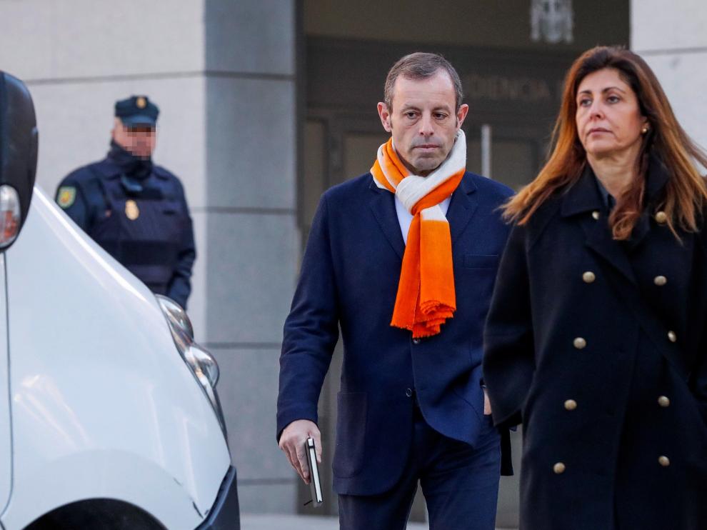Sandro Rosell y su mujer