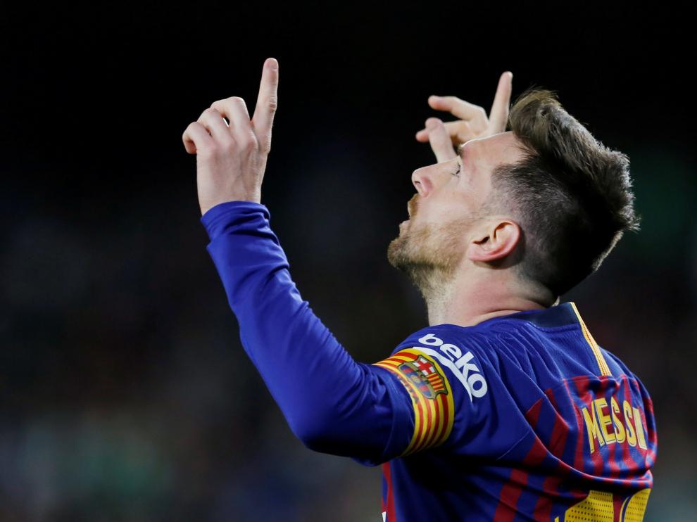 Messi durante el partido contra el Betis.