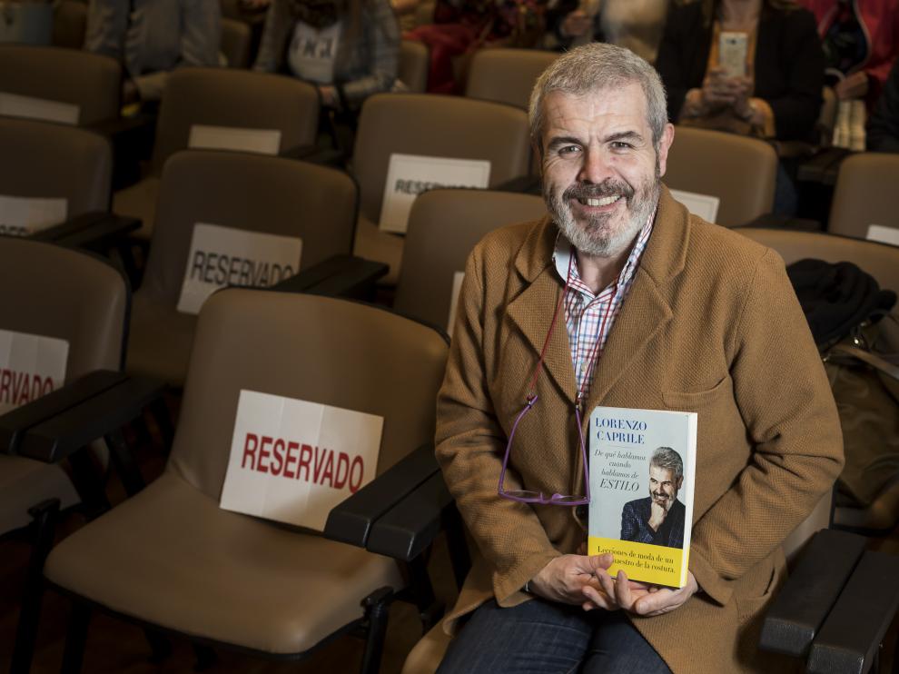 Lorenzo Caprile, en la presentación de su libro en Zaragoza.