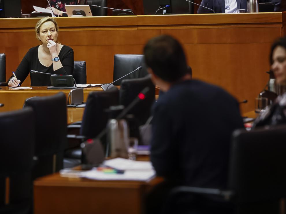 Gastón, este martes en la comisión de Economía de las Cortes de Aragón