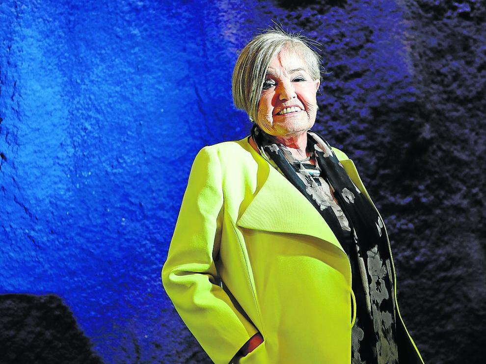 Margarita Nuez, el miércoles, en Zaragoza, donde fue homenajeada dentro de la Aragón Fashion Week.