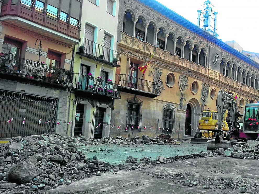 Obras plaza de España de Tarazona